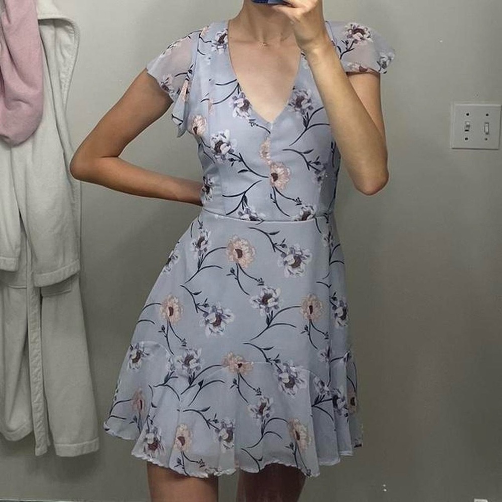 Open back, flutter sleeves sun dress